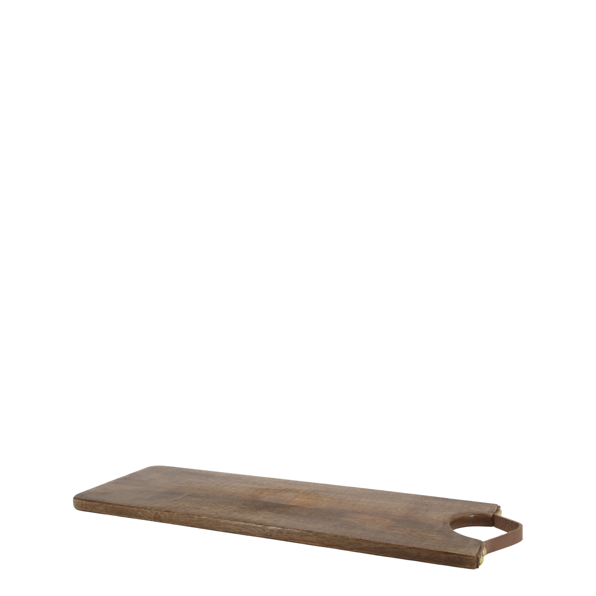 Planche à tapas en manguier et cuir - noyer