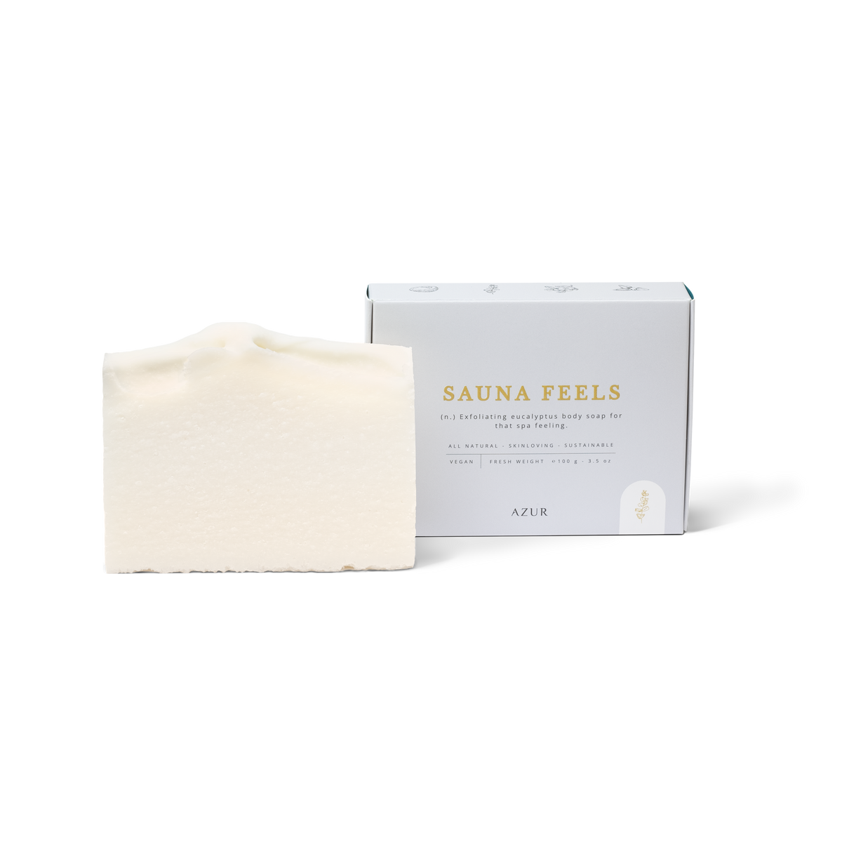 SAUNA FEELS | barre exfoliante pour le corps | savon au sel naturel