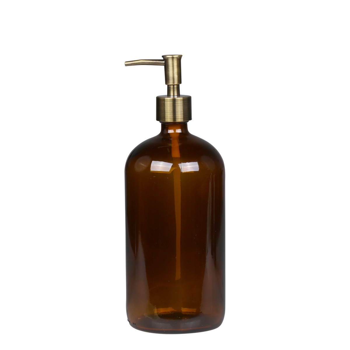 Bouteille en verre ambré avec 2 pompes - 1L