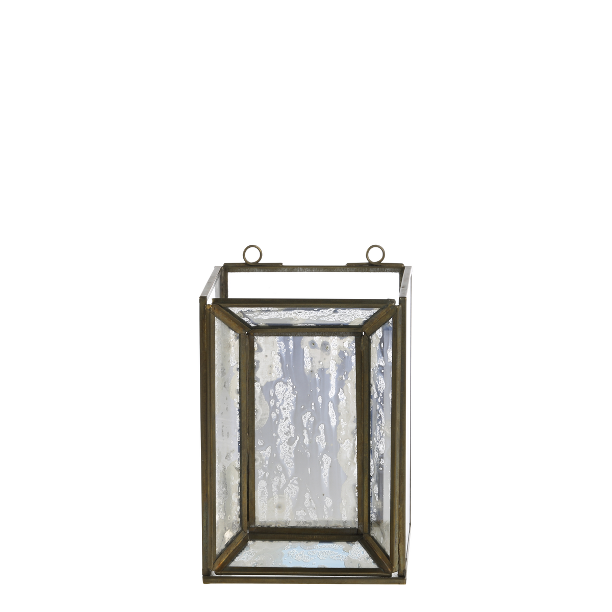 Photophore mural en verre et fer - teinte laiton