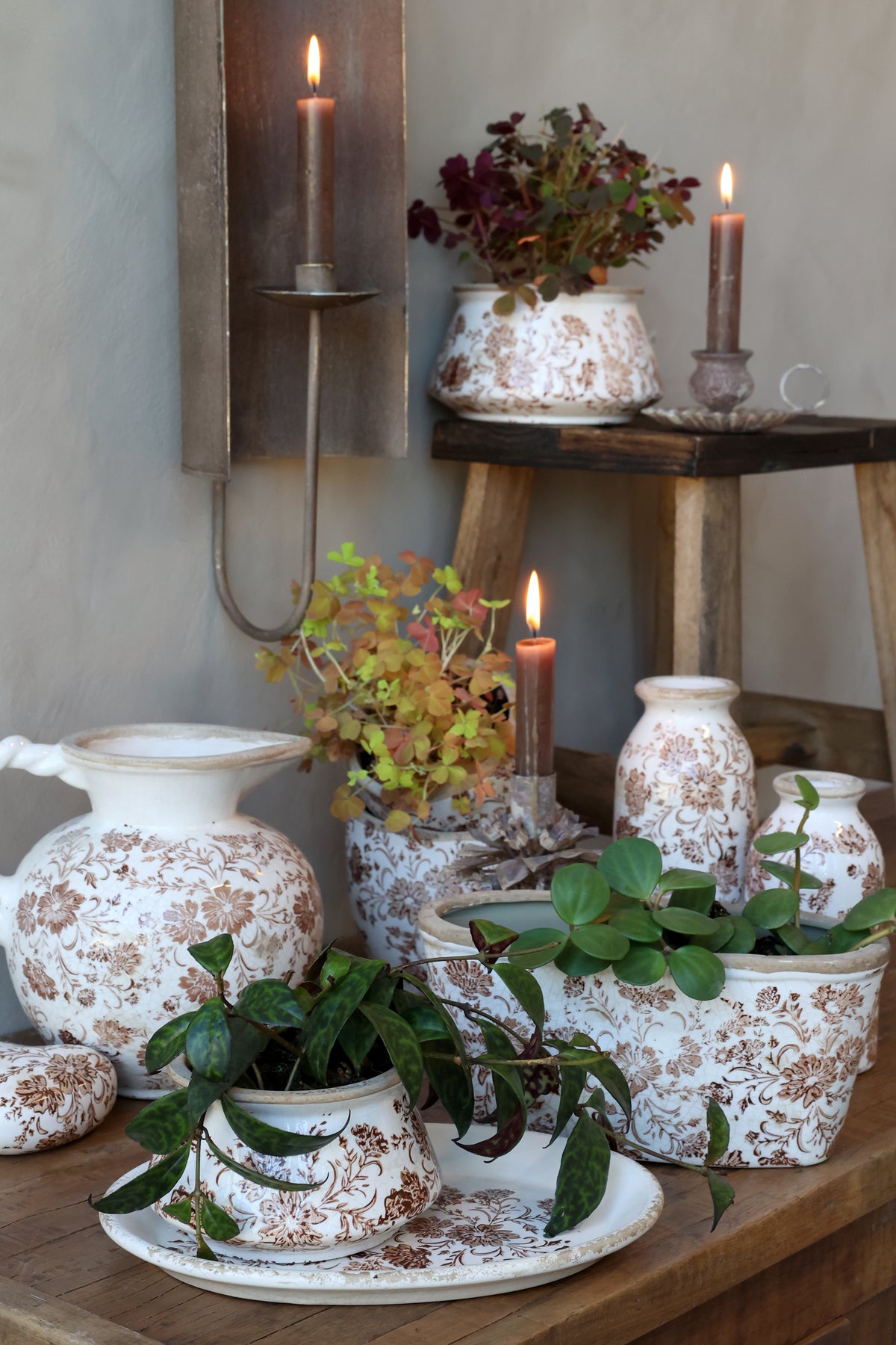 Bougeoir mural - antique moka