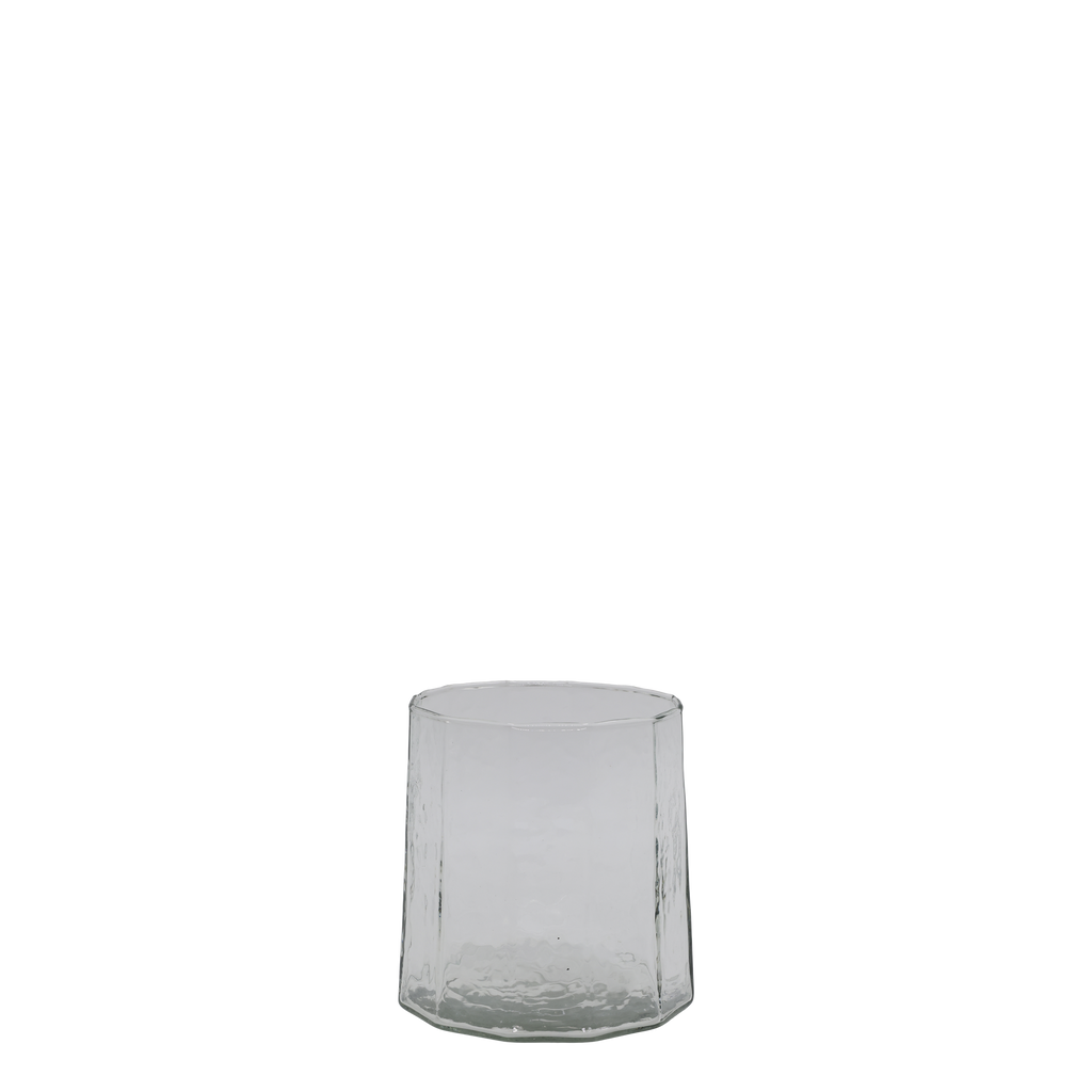 Hurricane en verre rainuré – Photophore décoratif S