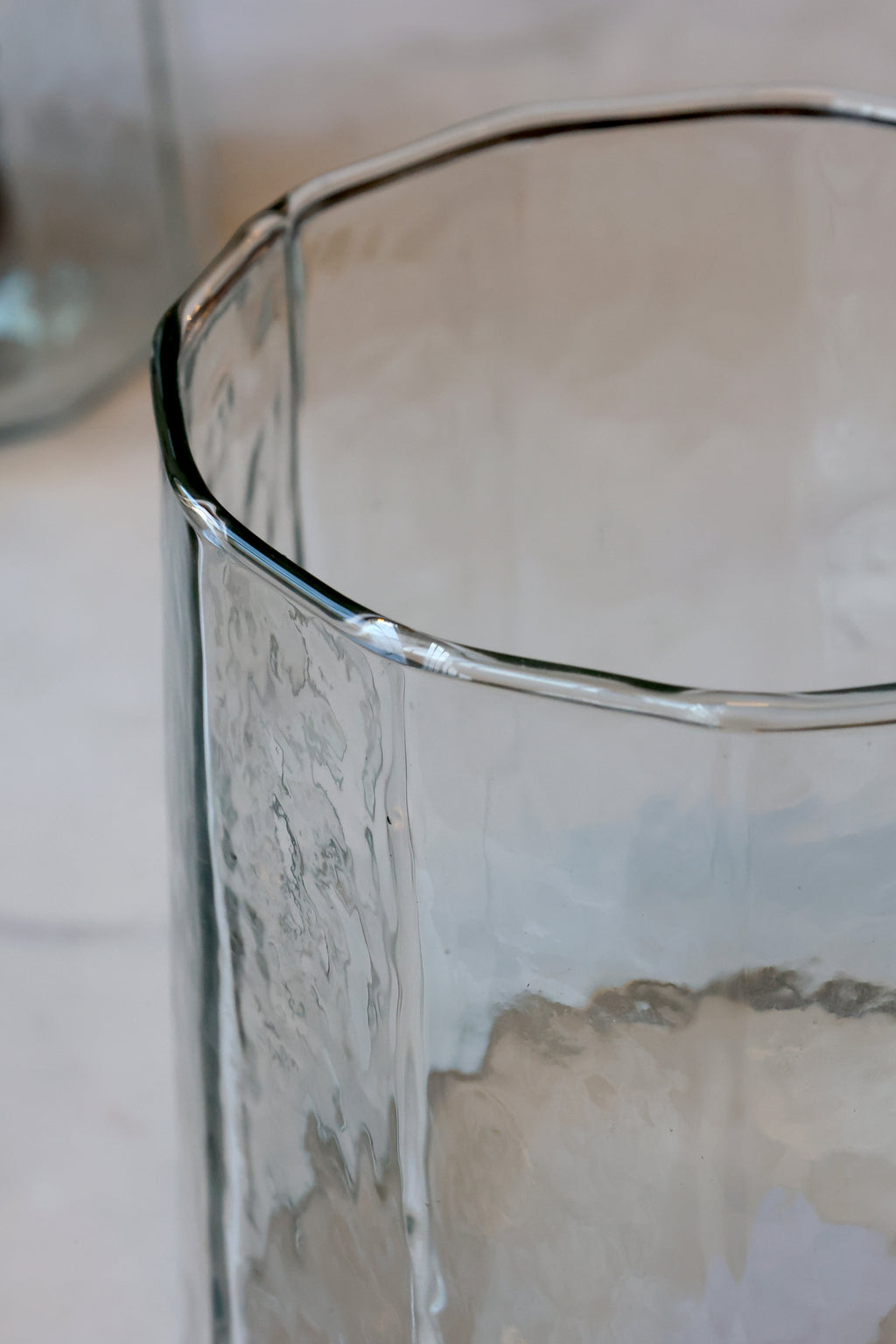 Hurricane en verre rainuré – Photophore décoratif S