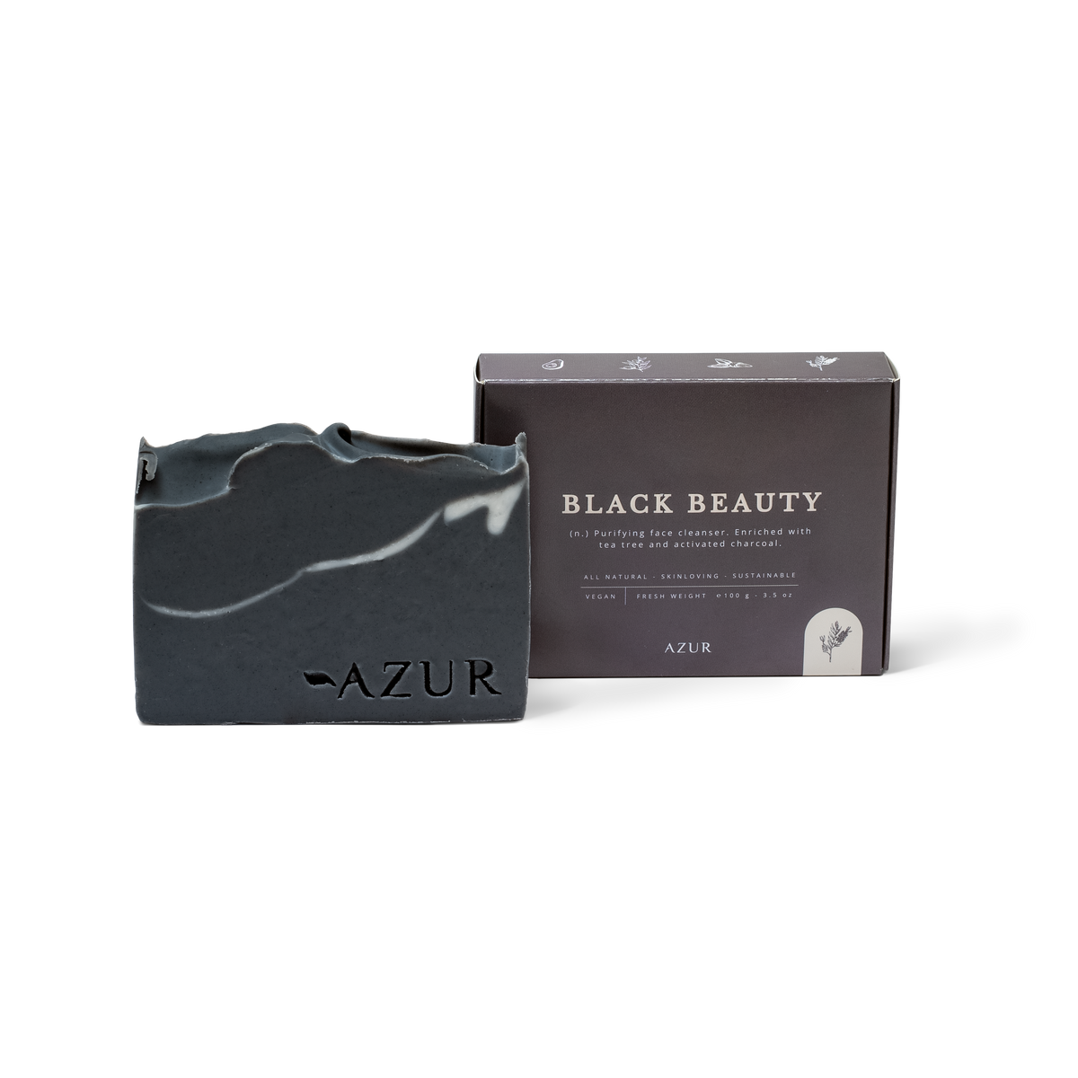 BLACK BEAUTY | barre nettoyante naturelle pour le visage | purifiante