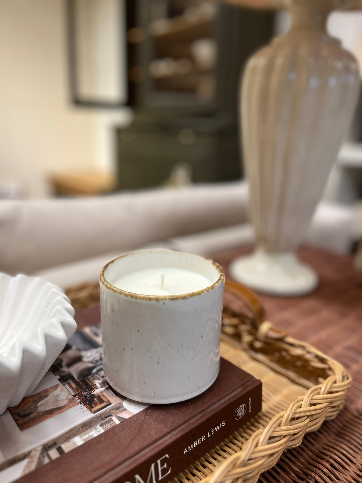 Bougie en céramique 70h - Fleur de coton