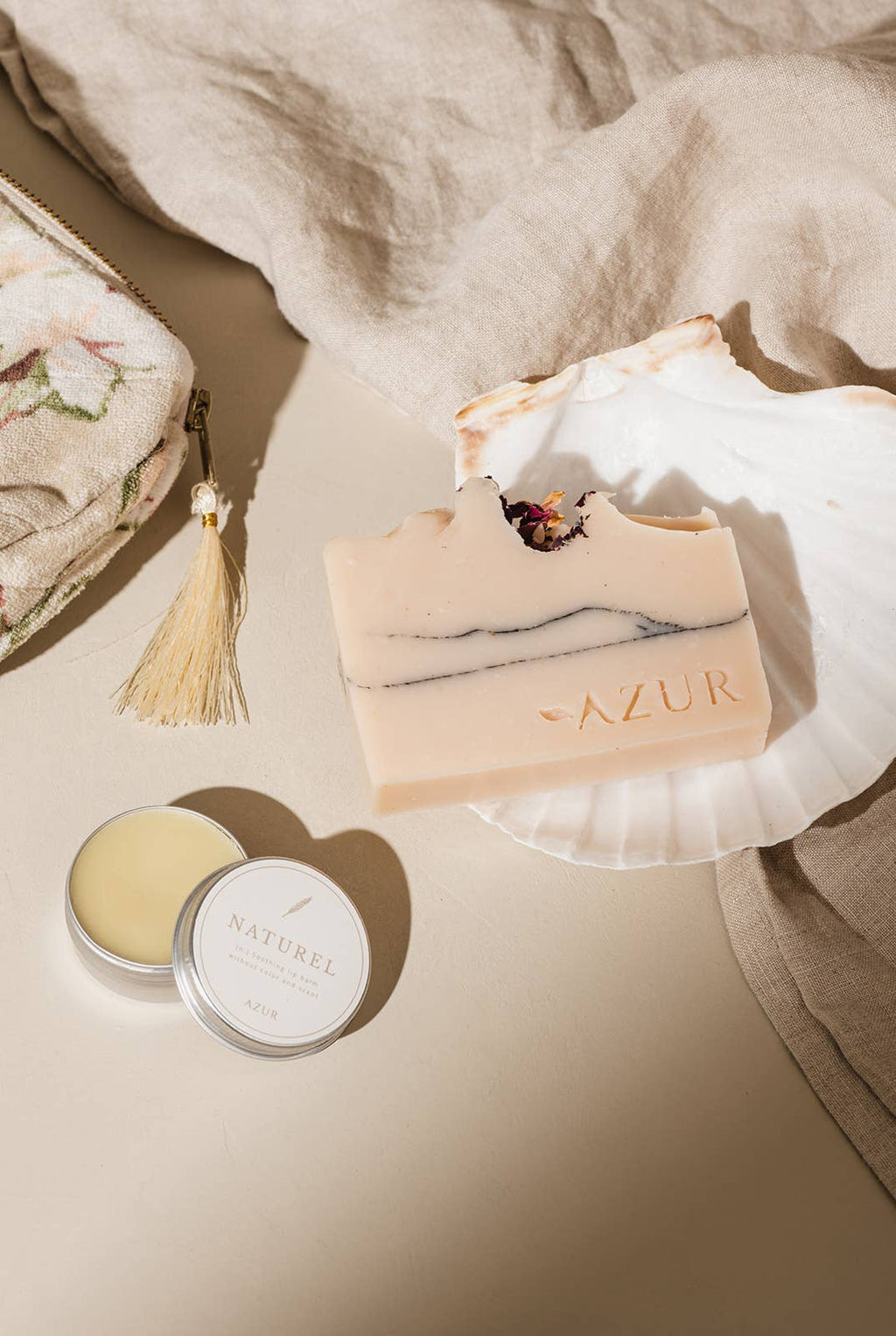 WILD FLOWER | barre à l’argile rose pour le corps | savon naturel