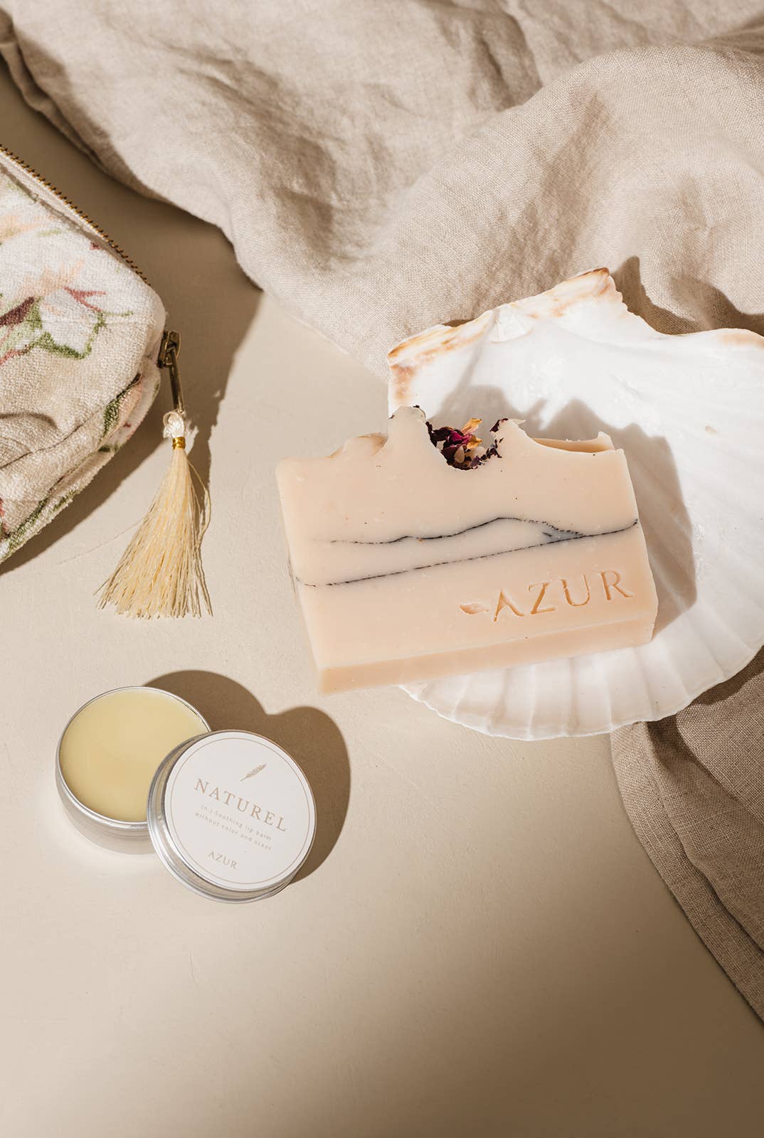 WILD FLOWER | barre à l’argile rose pour le corps | savon naturel