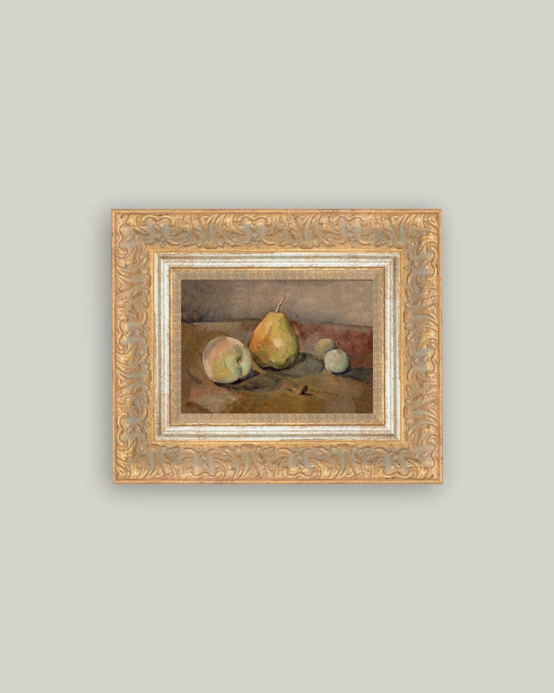 Impression sur toile encadrée de poires et pommes