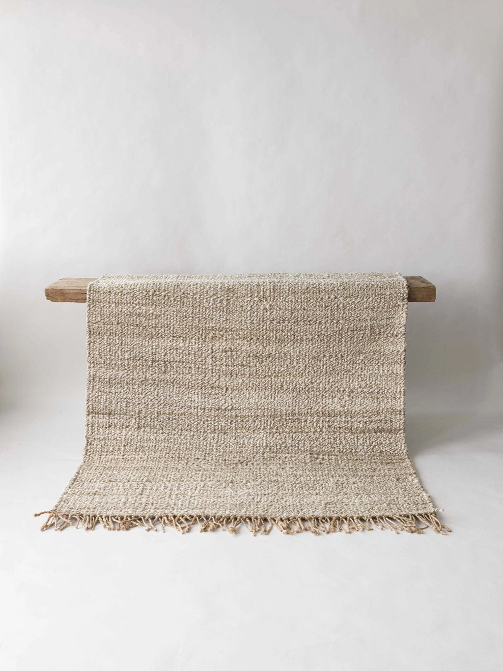Tapis en chanvre avec franges - Nature