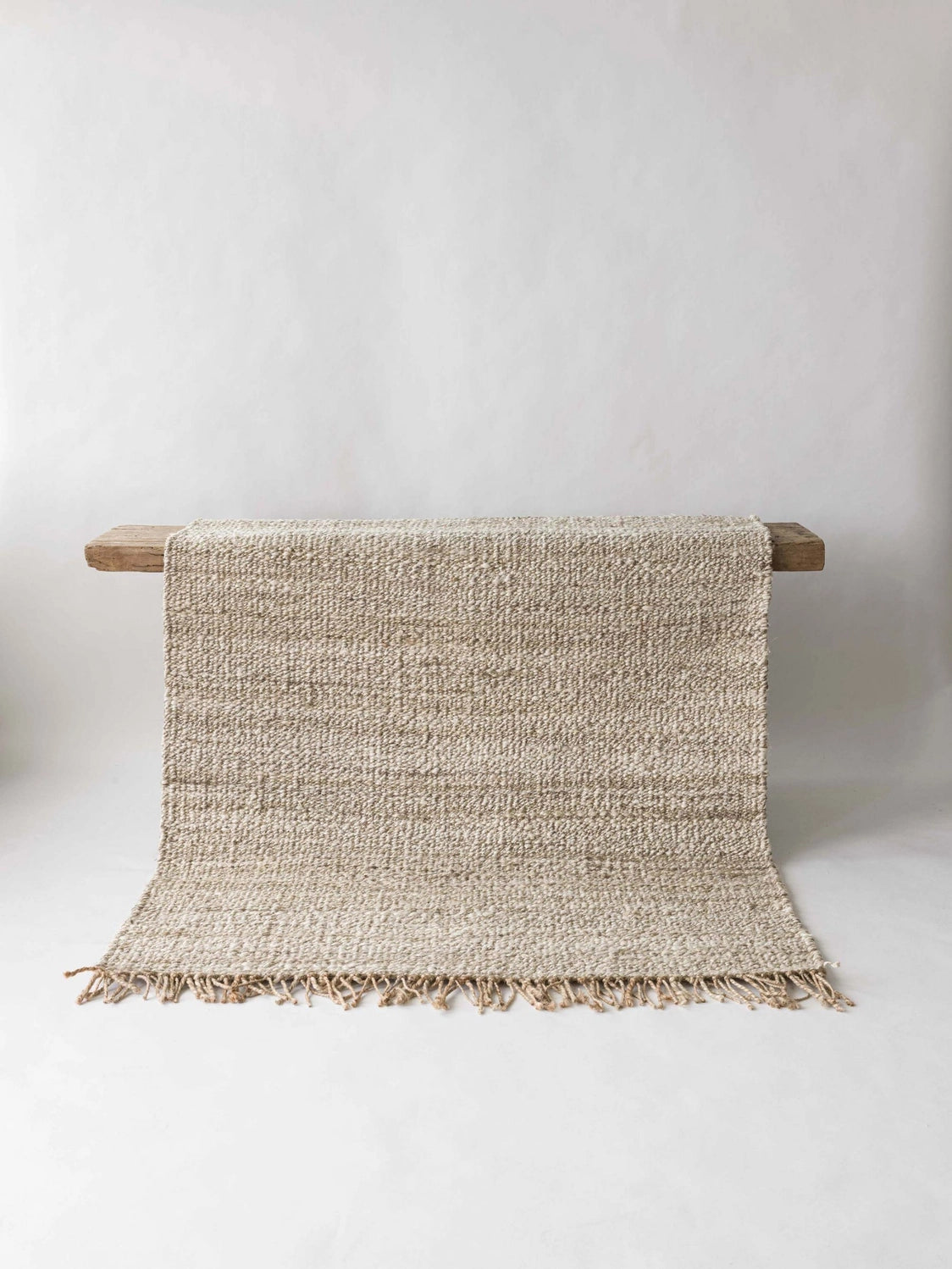 Tapis en chanvre avec franges - Nature