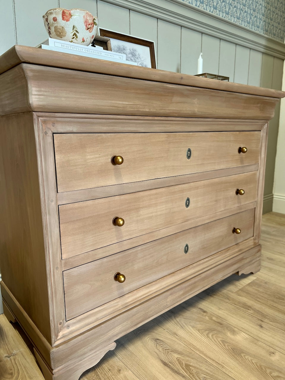 Commode merisier massif 4 tiroirs
