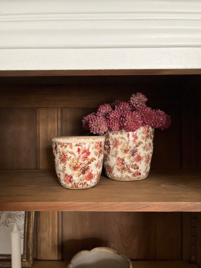 Cache pot fleurs vintages