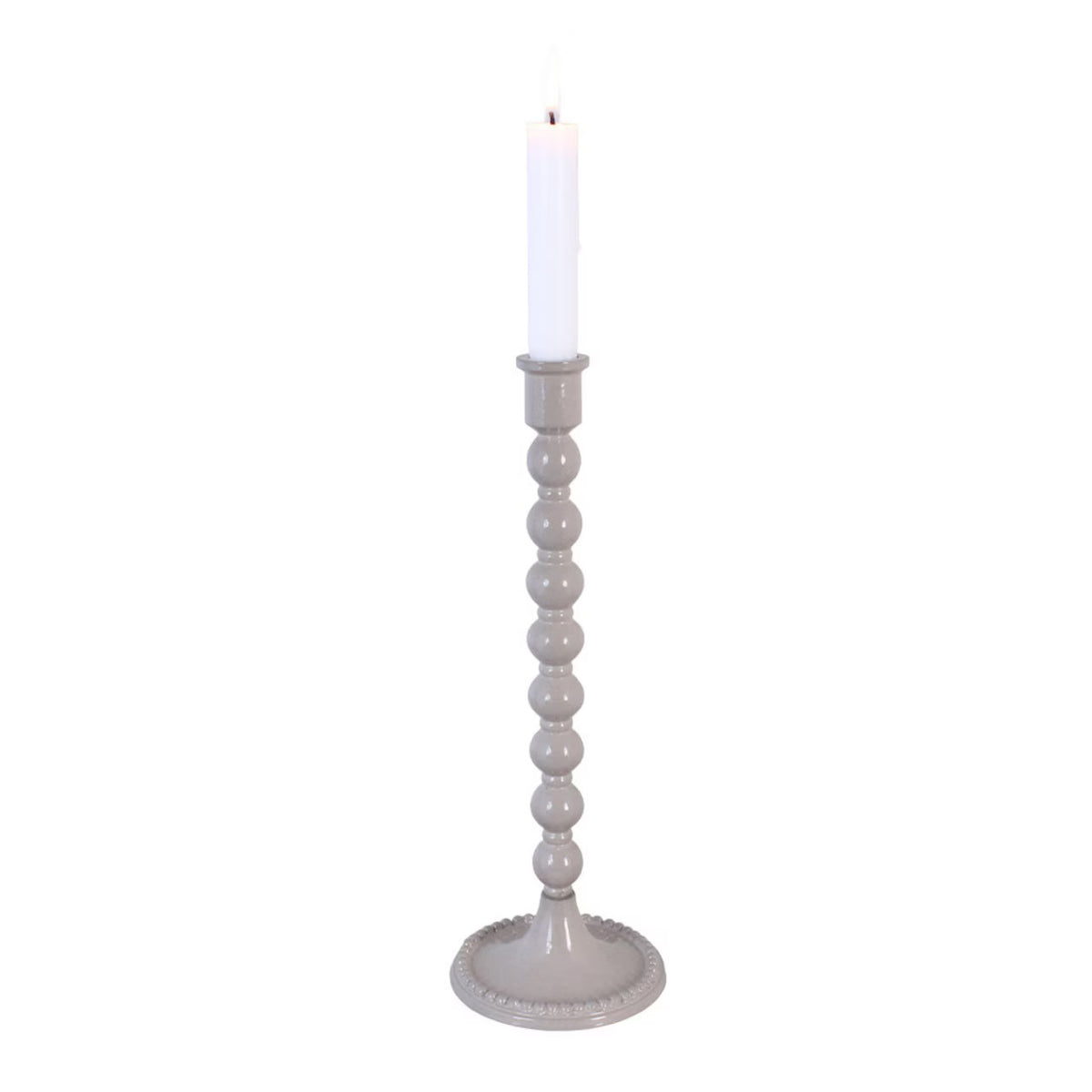 Bougeoir perlé Sigrid - beige