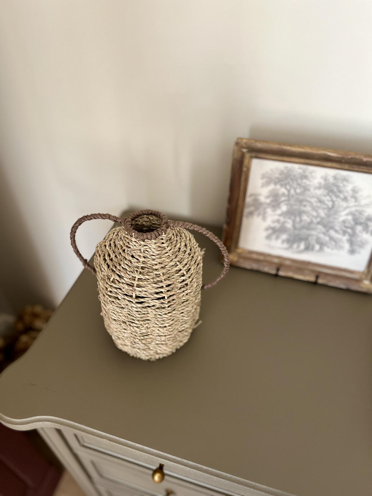 Vase en jonc de mer