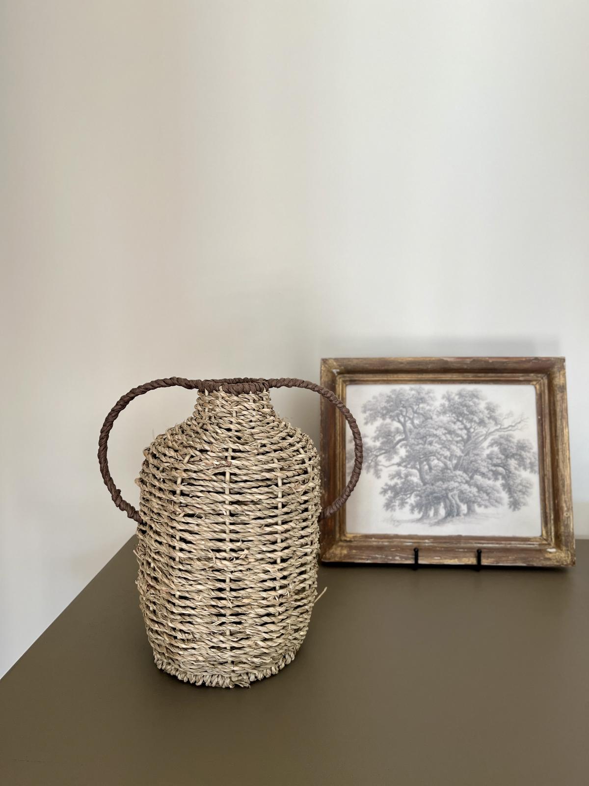 Vase en jonc de mer