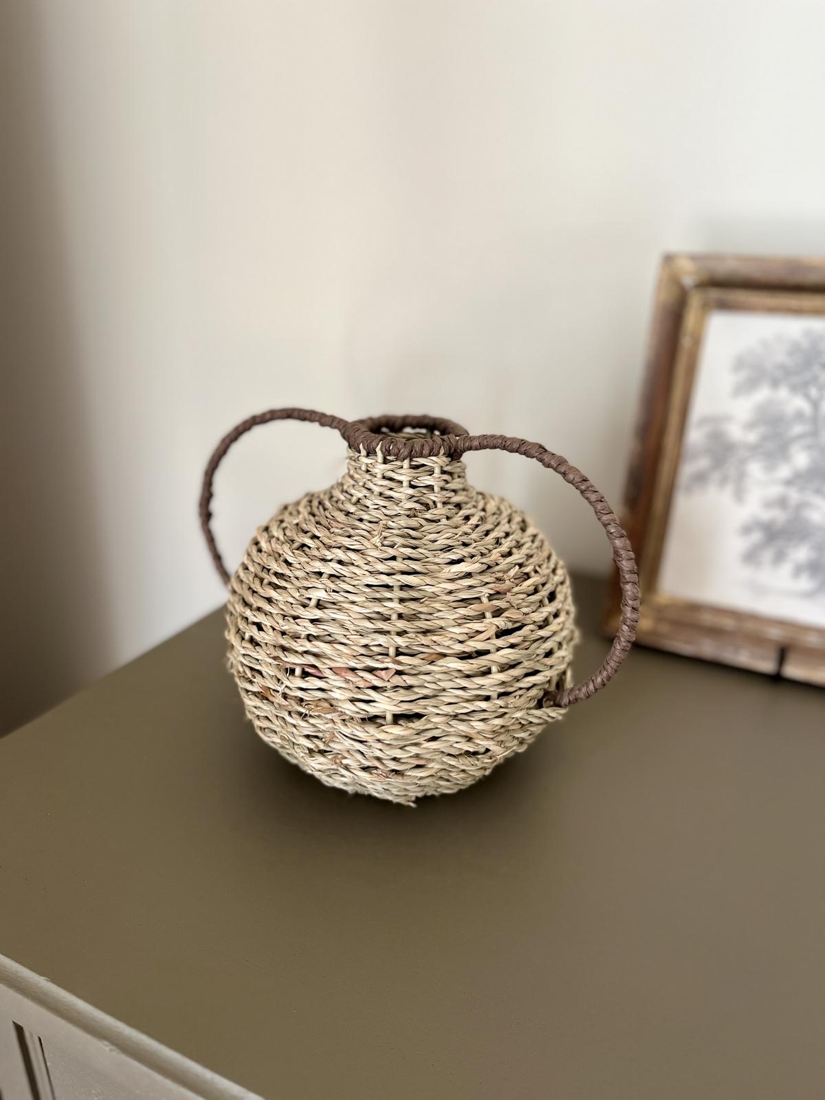Vase en jonc de mer