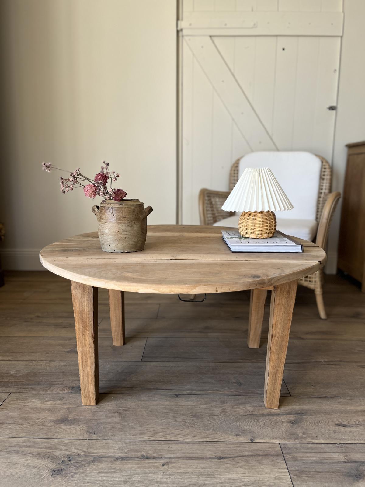 Table basse ronde - noyer