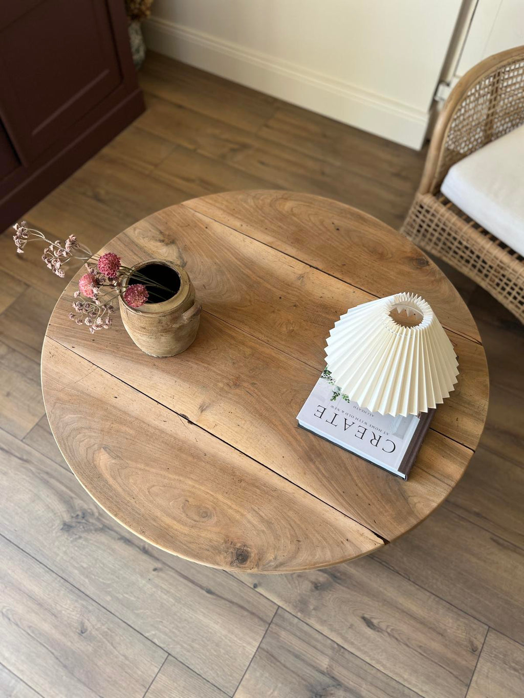 Table basse ronde - noyer