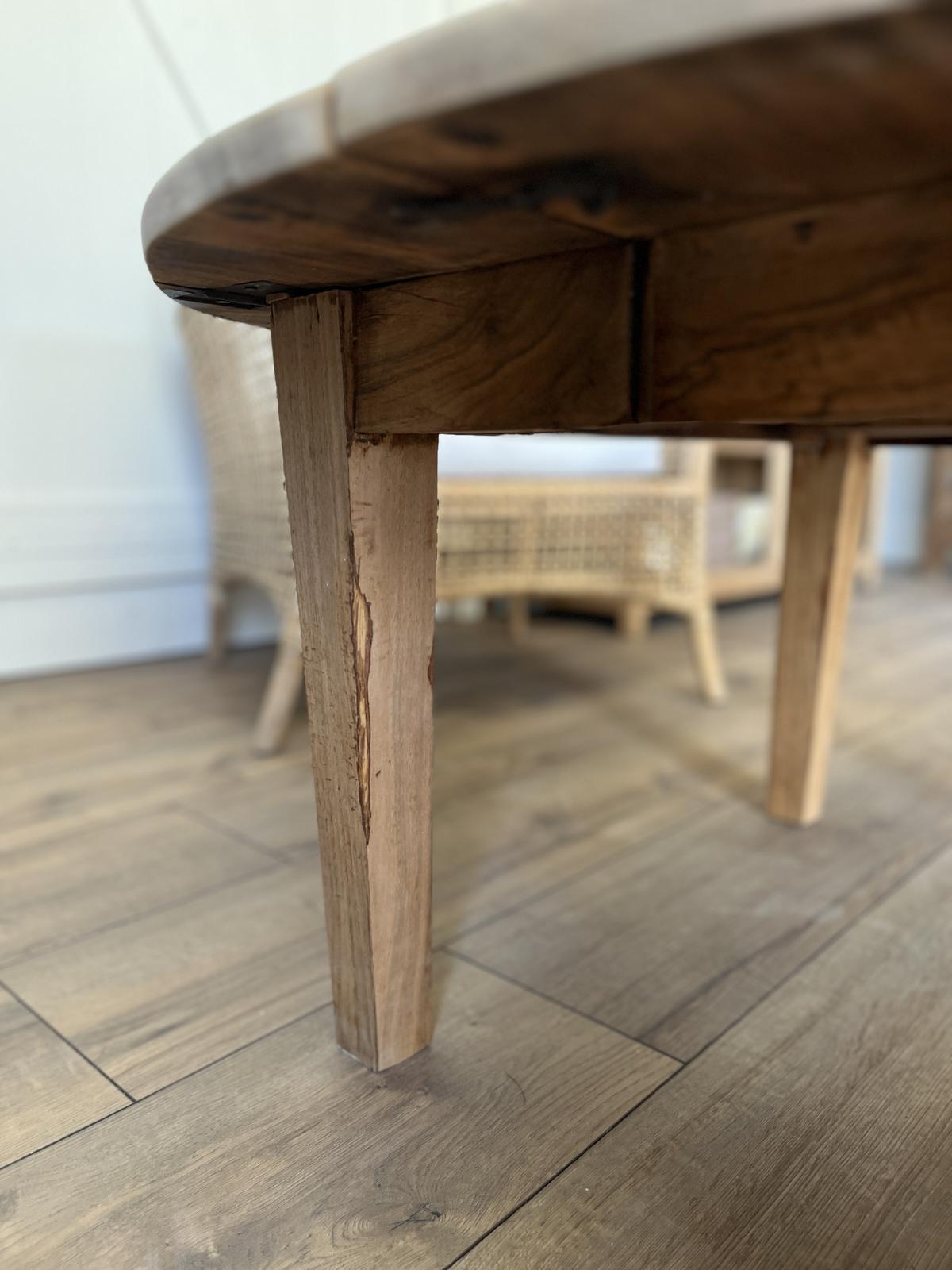 Table basse ronde - noyer