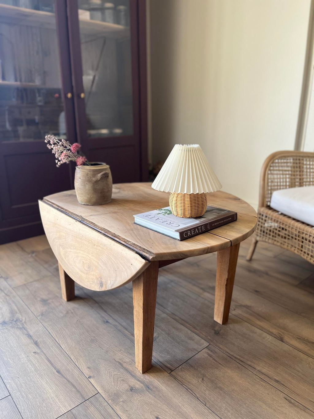 Table basse ronde - noyer
