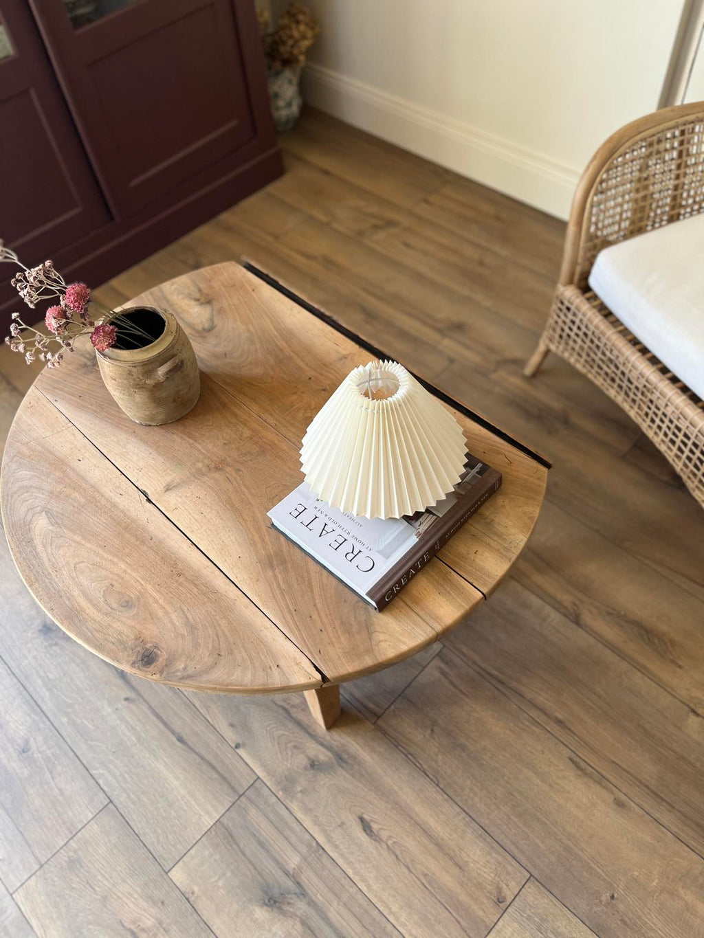 Table basse ronde - noyer