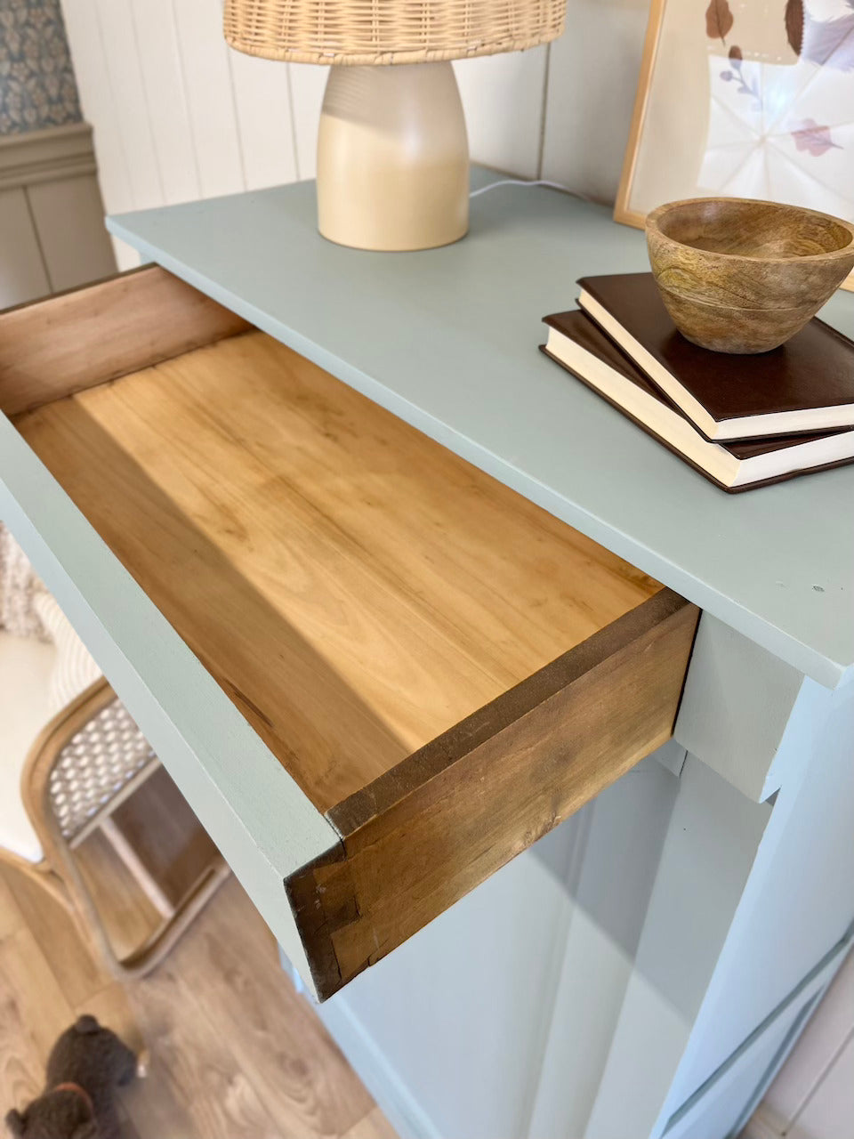 Bonnetière/armoire d’enfant - bleu vintage