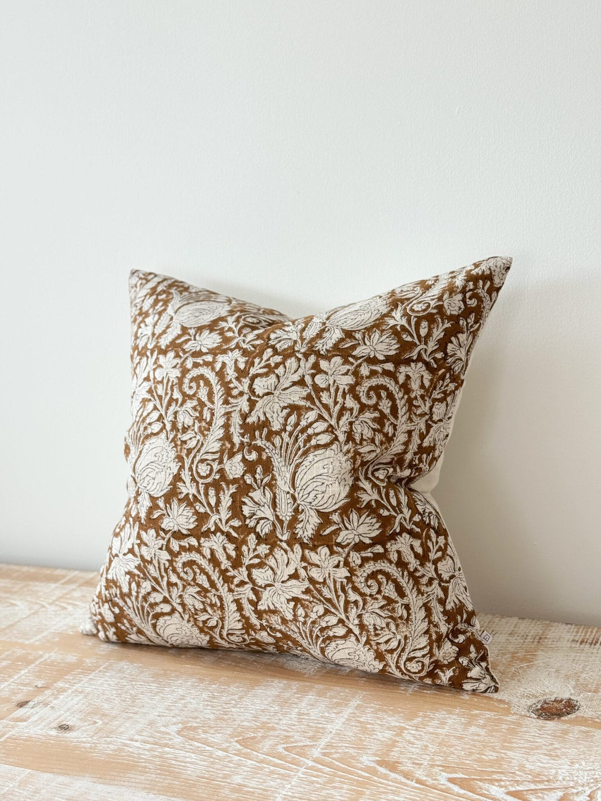 Housse de coussin imprimé Ivy rouille - 45x45cm