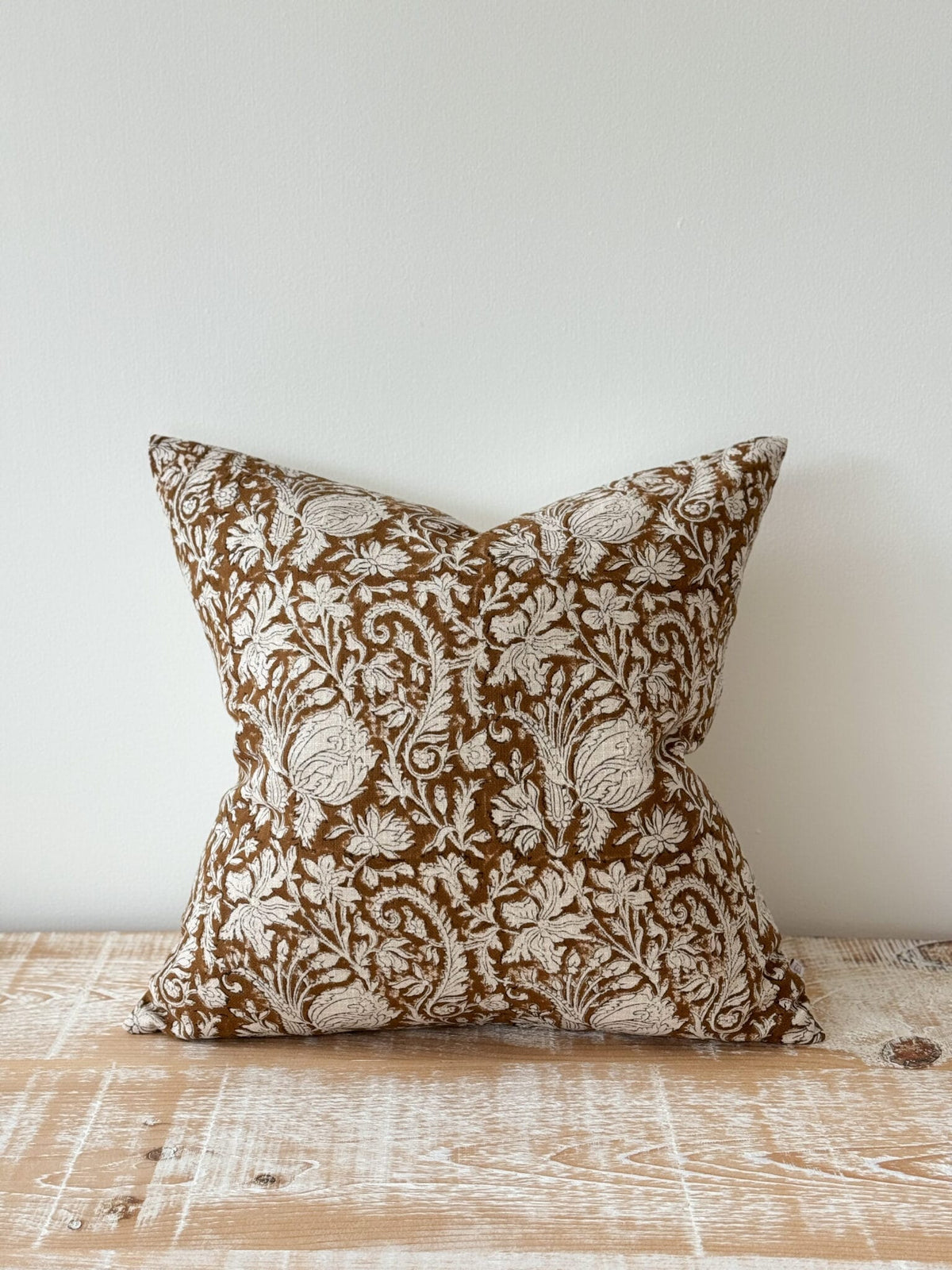 Housse de coussin imprimé Ivy rouille - 45x45cm