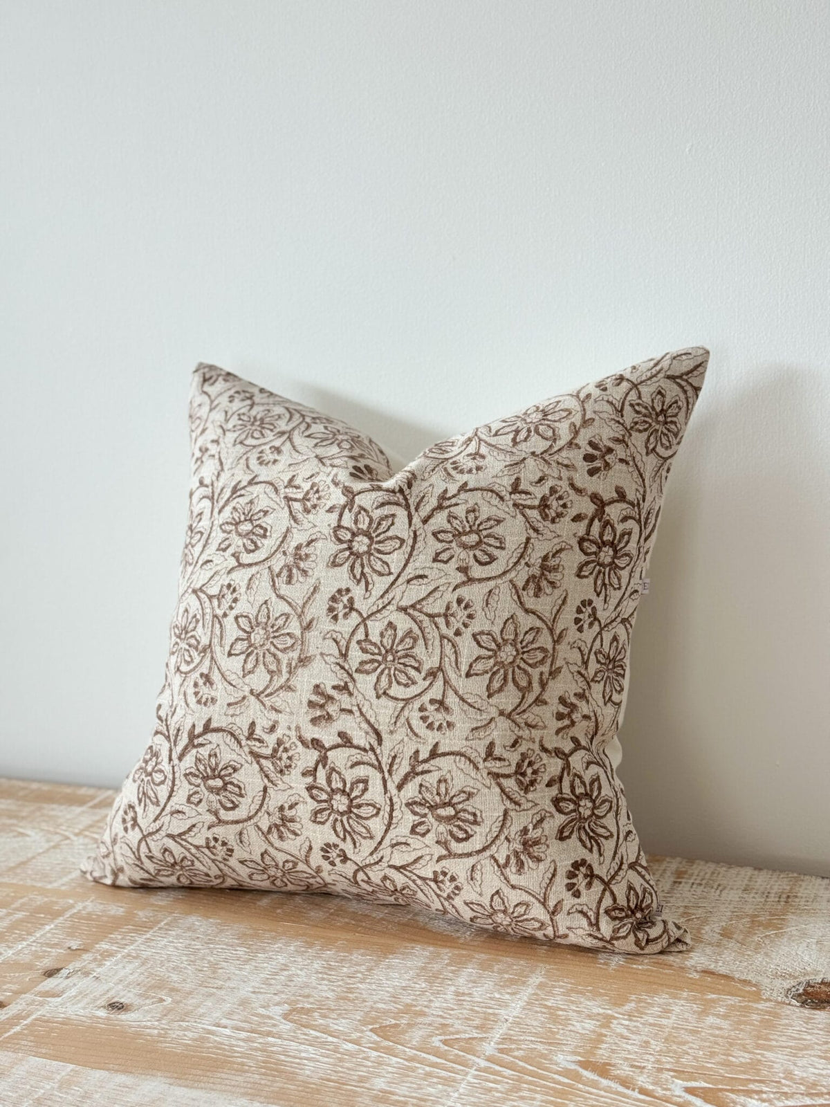 Housse de coussin Ivy imprimé marron - 45x45cm
