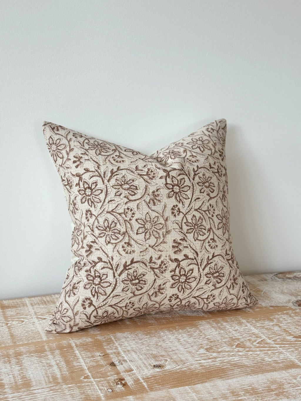 Housse de coussin Ivy imprimé marron - 45x45cm