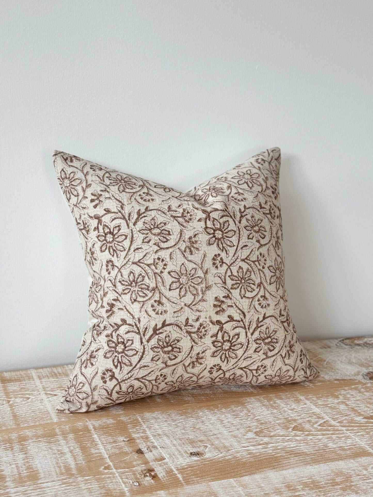 Housse de coussin Ivy imprimé marron - 45x45cm