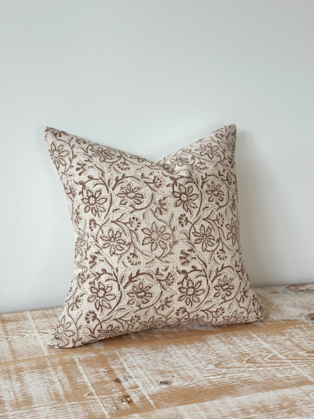 Housse de coussin Ivy imprimé marron - 45x45cm