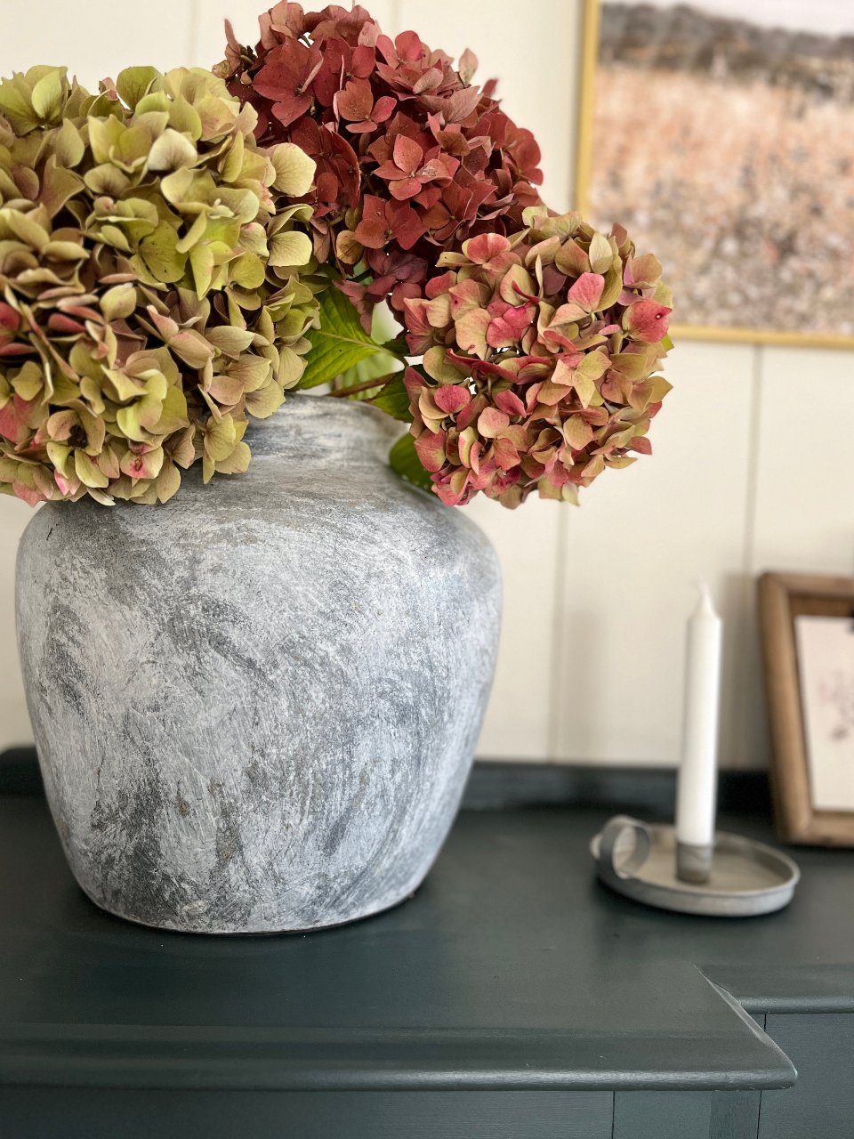 Vase de décoration gris