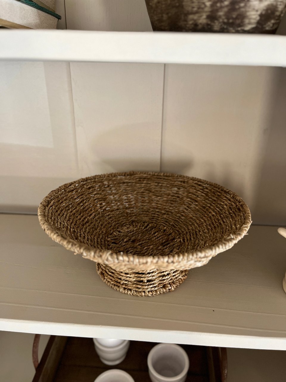 Plateau de service en jonc de mer