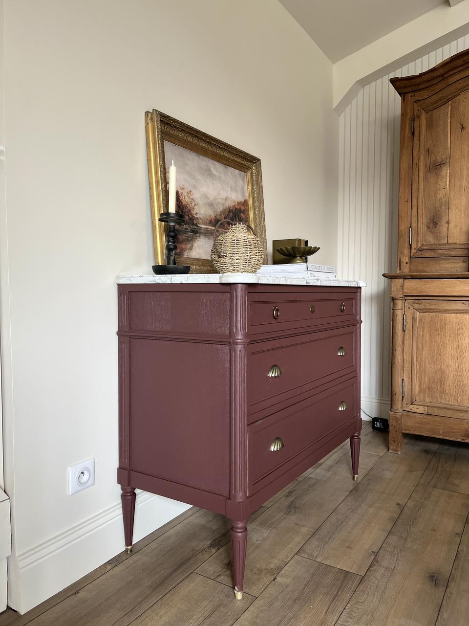 Commode 3 tiroirs style Louis XVI