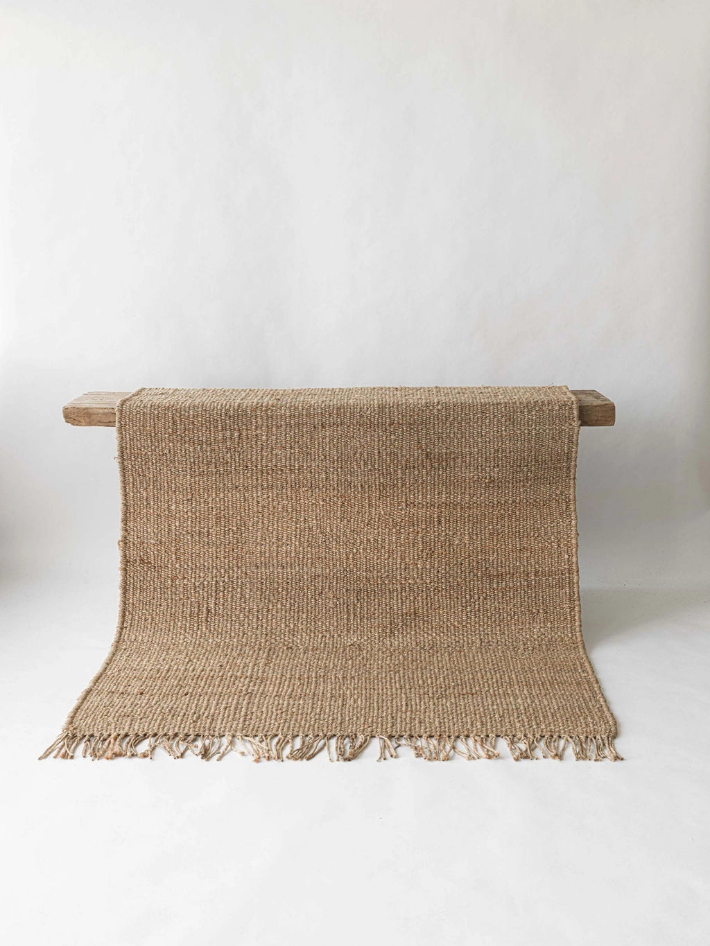 Tapis en chanvre avec franges - Nature