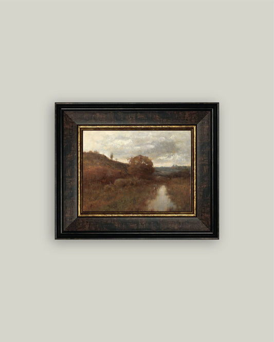 Impression sur toile encadrée Colline et creux en automne