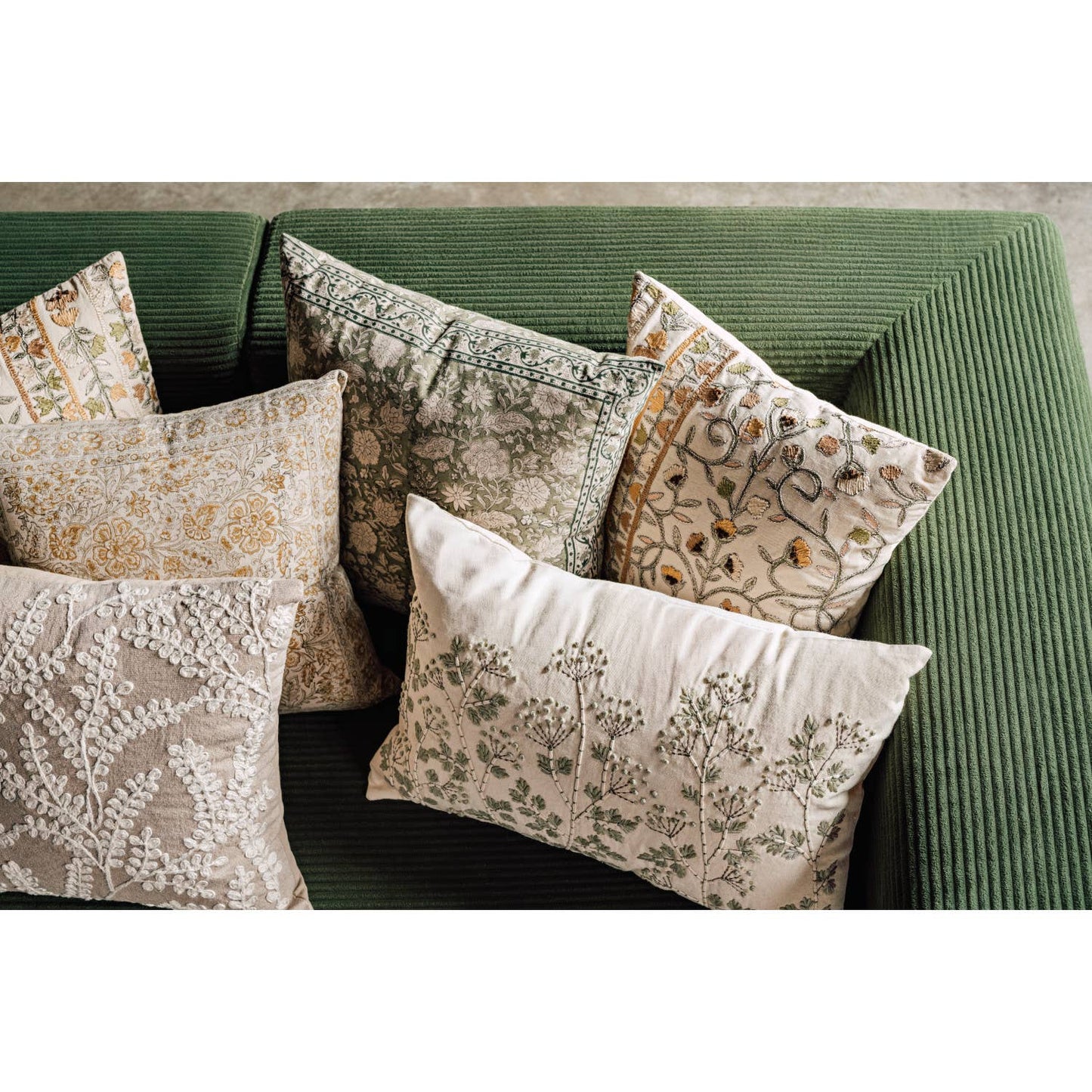 Coussin brodé Freesia - 45x45cm