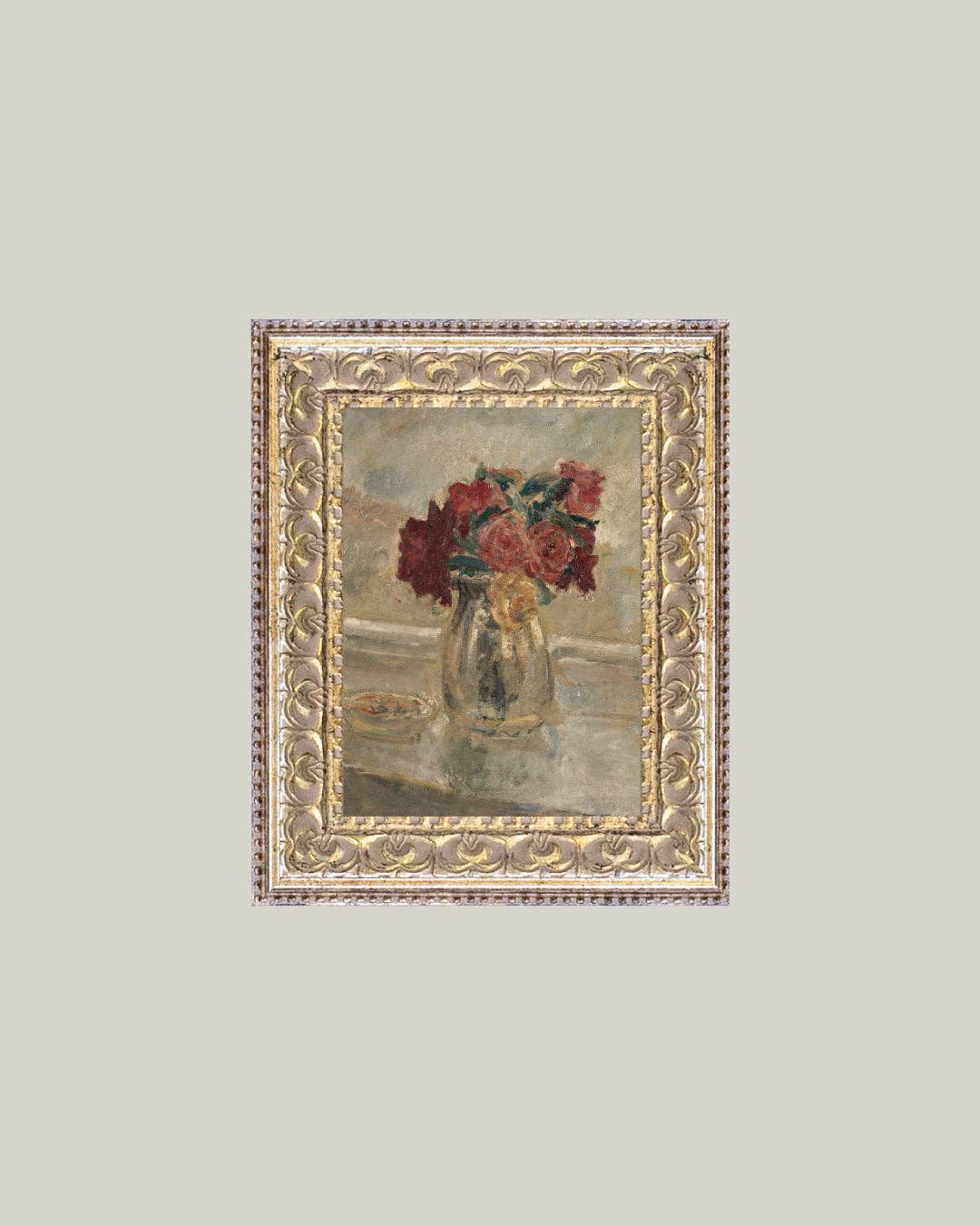 Impression d'art encadrée Vase de Roses de la Saint-Valentin