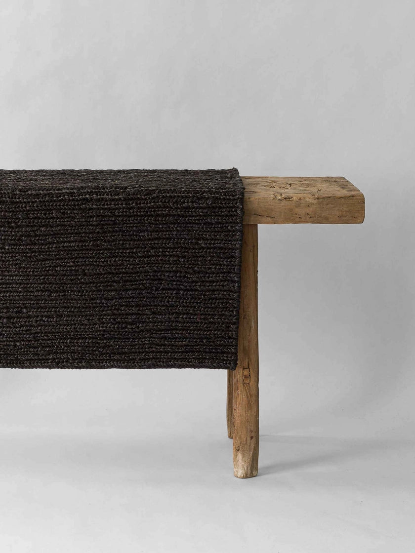 Tapis en chanvre Sumak - Noir