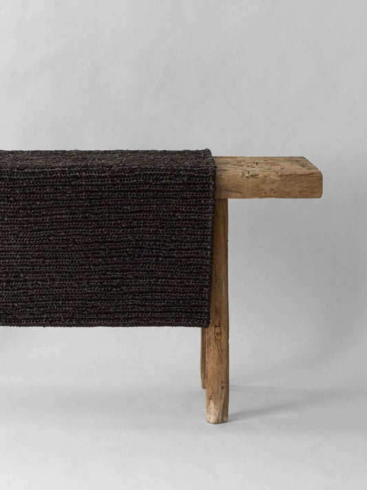 Tapis en chanvre Sumak - Noir