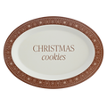 Plateau de biscuits oval Christmas cookies