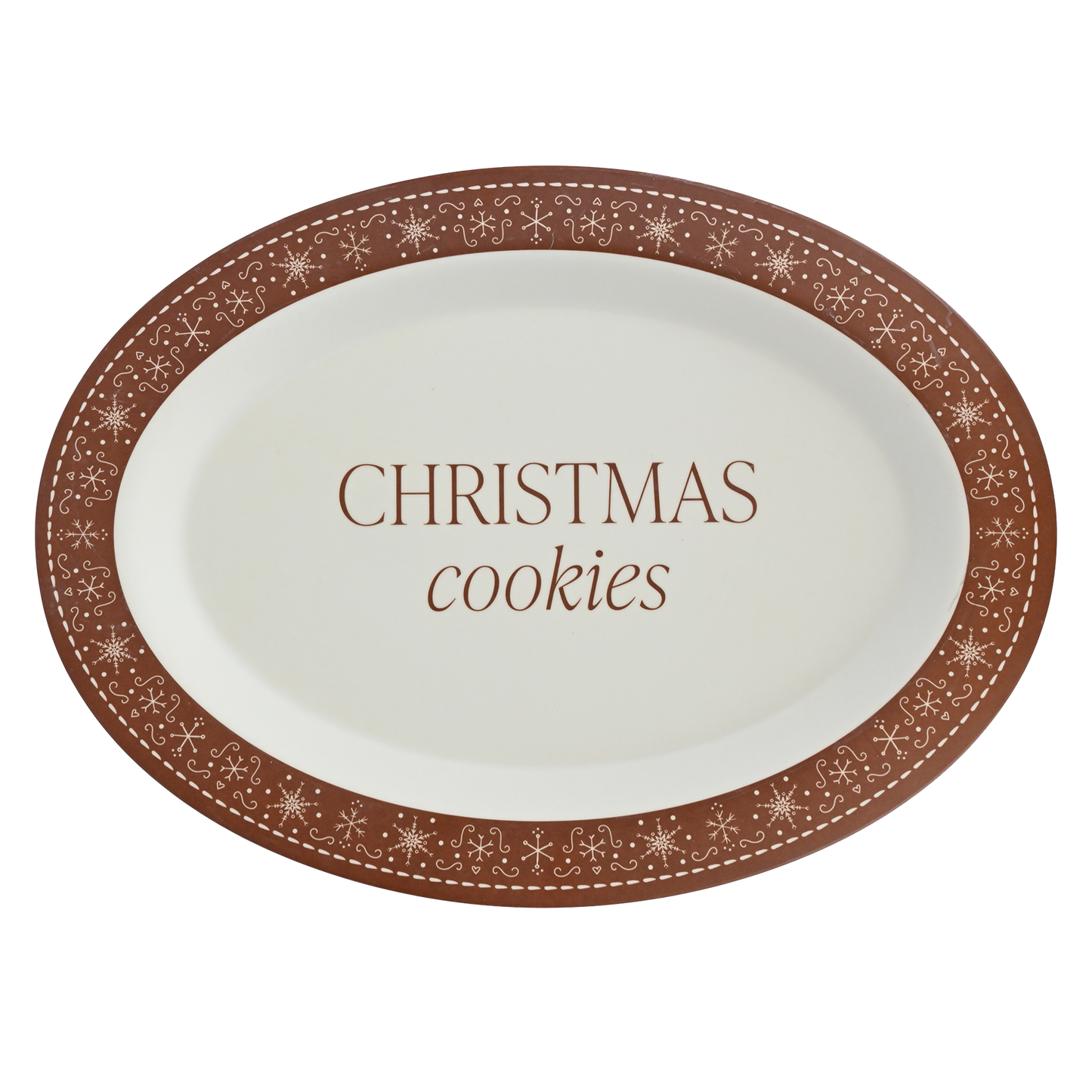 Plateau de biscuits oval Christmas cookies