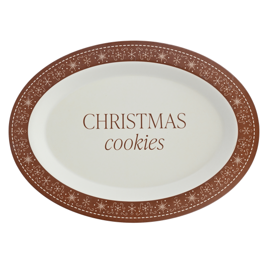 Plateau de biscuits oval Christmas cookies