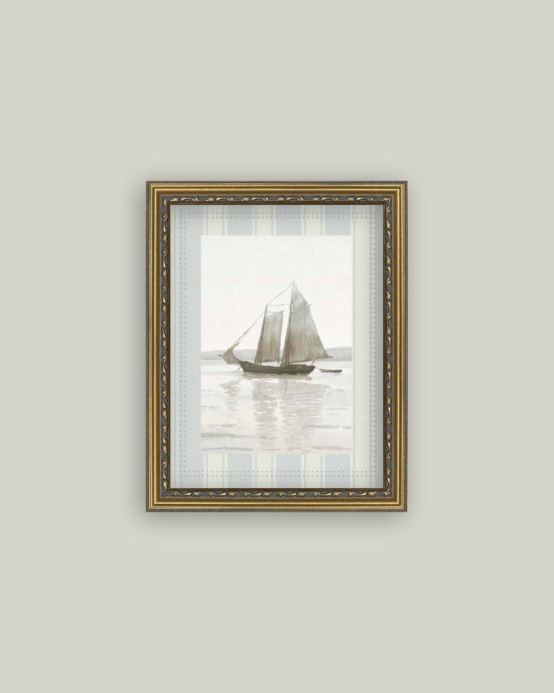 Impression sur toile encadrée Voilier à l'aquarelle