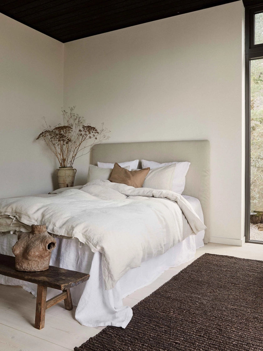 Tapis en chanvre Sumak - Blanchis