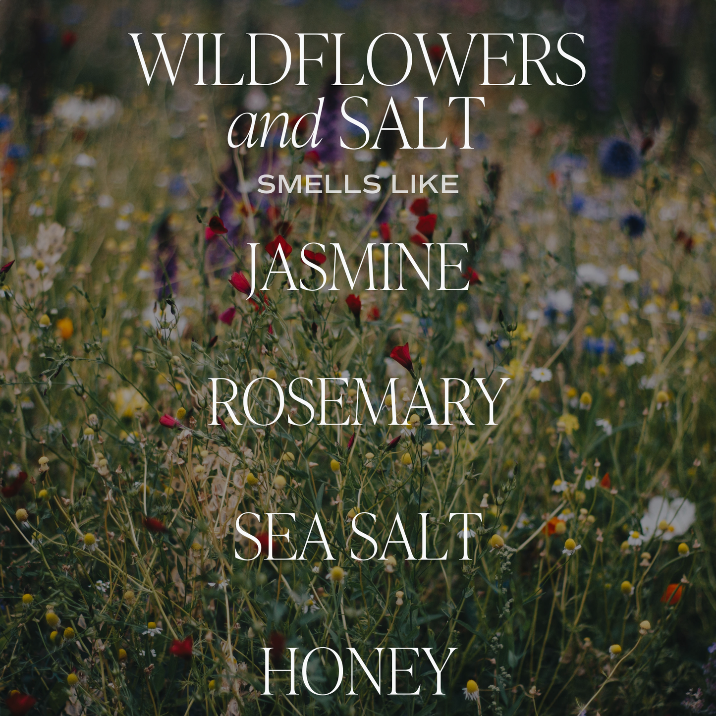 Bougie de soja Wildflowers and Salt, pot mat - 70h