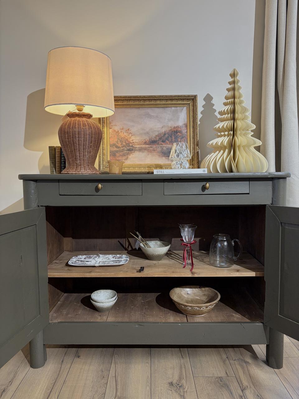 Buffet en merisier - brun/kaki