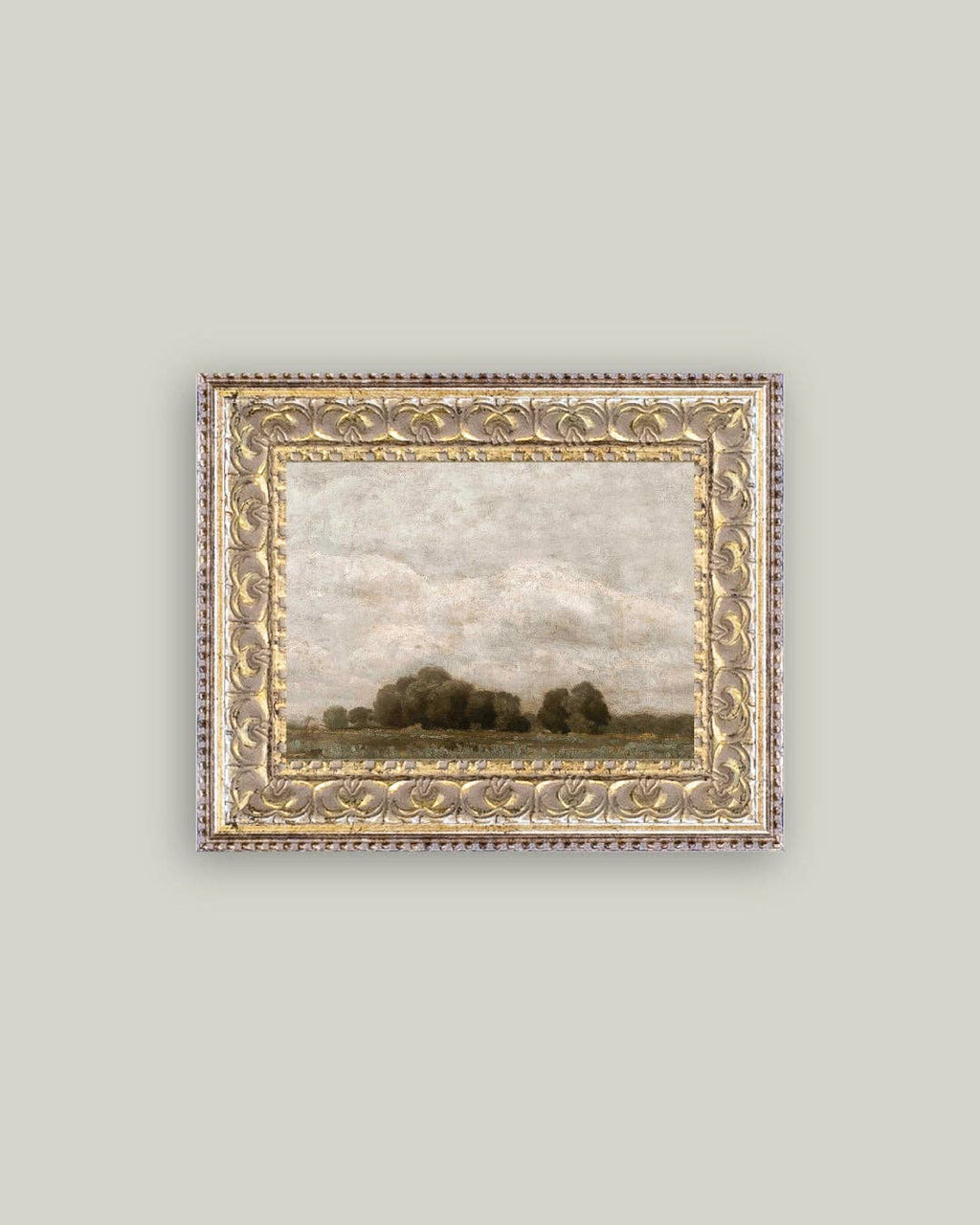 Impression sur toile encadrée de paysage d'arbres et de nuages