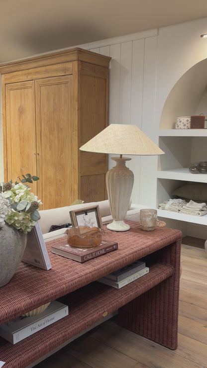 Console en rotin Agatha